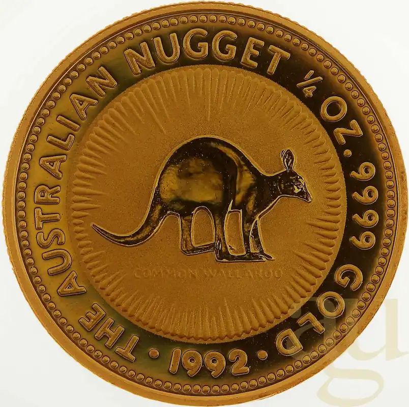 Echt 1/4 Unze Goldmünze Australien Känguru 1992