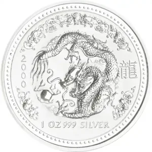 1 Unze Silbermünze Australien Lunar I Drache 2000 Top-Seller