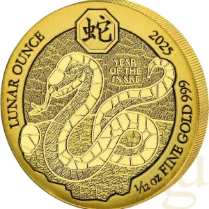 Finale Aktion 1/12 Unze Goldmünze Ruanda Lunar Schlange 2025