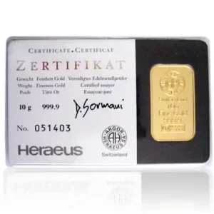 10 Gramm Goldbarren Kinebar (schwarze Karte) Sonderaktion