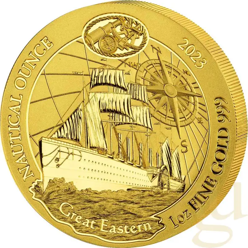 Sichere Zahlung 1 Unze Goldmünze Ruanda Nautical Serie - Great Eastern 2023