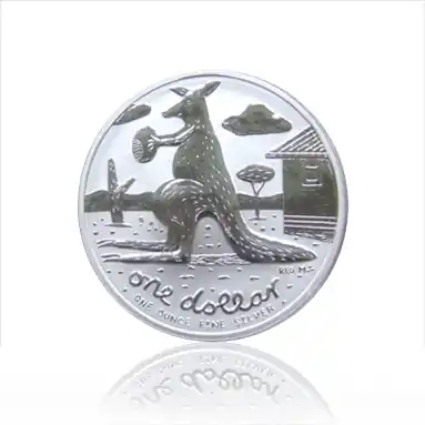 1 Unze Silbermünze Australien Känguru 2008 (RAM) Echt