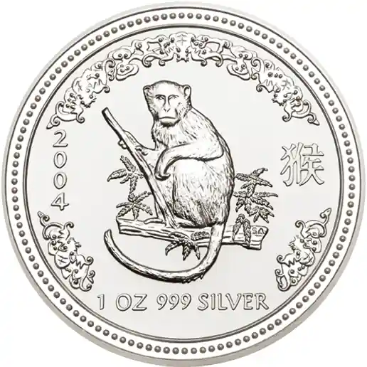 1 Unze Silbermünze Australien Lunar I Affe 2004 Großhandel