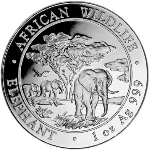 Sichere Zahlung 1 Unze Silbermünze Somalia Elefant 2012
