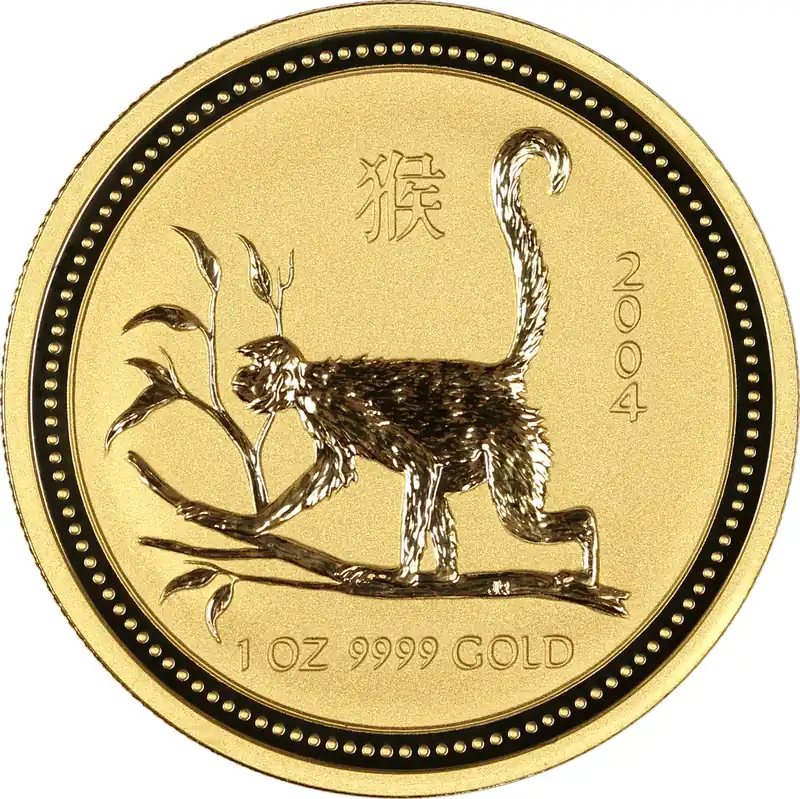 1/2 Unze Goldmünze Australien Lunar I Affe 2004 Neue Kollektion