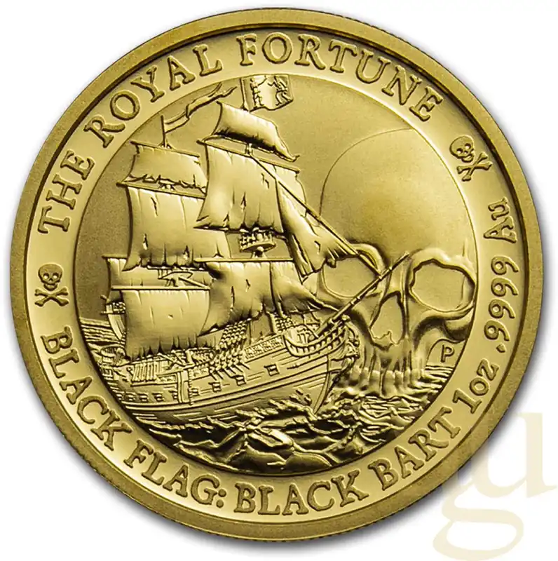 1 Unze Goldmünze Tuvalu - Black Flag - Piratenschiff The Royal Fortune 2020 Geld-Zurück-Garantie