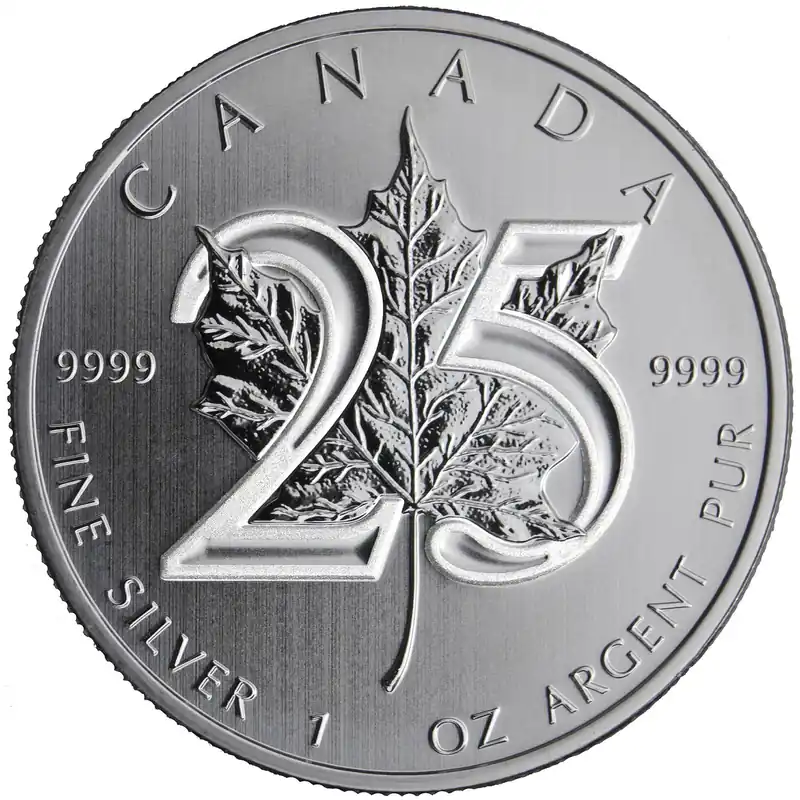 1 Unze Silbermünze Maple Leaf 2013 - Jubiläumsausgabe 25 Jahre Heute Kaufen