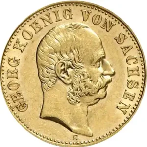 Sale 10 Mark Goldmünze Georg König von Sachsen