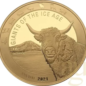 Aktuell 1 Unze Goldmünze Giganten der Eiszeit - Auerochse 2021