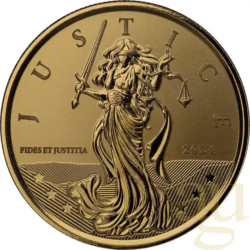 1 Unze Goldmünze Gibraltar Lady Justice 2024 Ab Werk