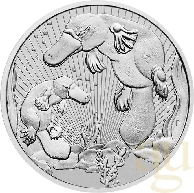 10 Unzen Silbermünze Australien Next Generation - Piedfort Platypus 2021 Kostenloser Rückversand
