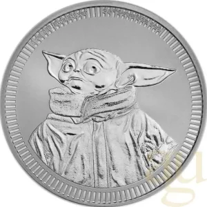 Premium 1 Unze Silbermünze Niue Star Wars - Grogu "Baby Yoda" 2023