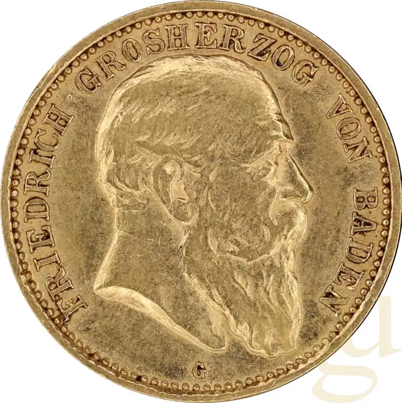 10 Mark Friedrich Grossherzog von Baden J190 (1902-1907) Preisknaller