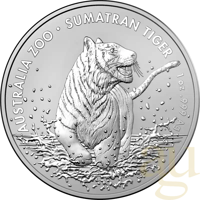 Limited Edition 1 Unze Silbermünze Australia Zoo - Tiger 2020