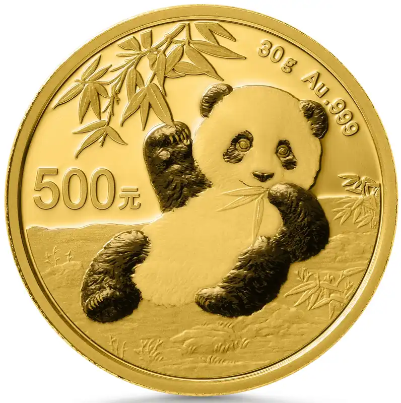 Neue Ware 30 Gramm Goldmünze China Panda 2020