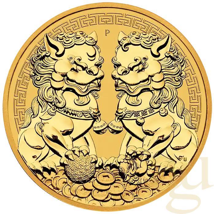 Neuheit 1 Unze Goldmünze Australien Chinese Myths and Legends Double Pixiu 2021