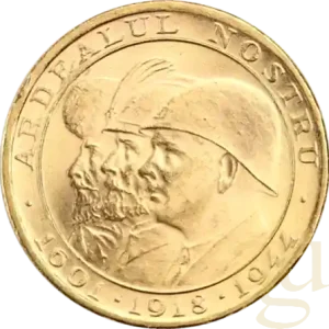 Premium 20 Lei Goldmünze Rumänien 1944