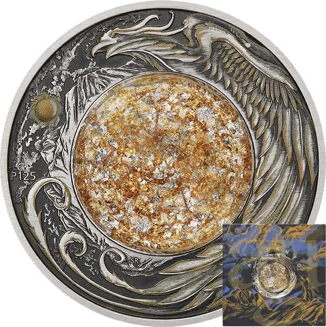 2 Unzen Silbermünze Tuvalu Alicanto 2024 Antik Finish - coloriert Angebot