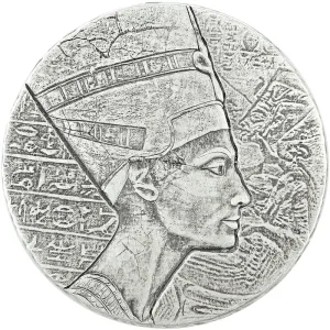 Geld-Zurück-Garantie 5 Unzen Silbermünze Republic of Tschad Queen Nofretete 2017