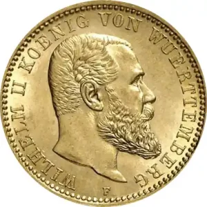 10 Mark Goldmünze Wilhelm II König von Württemberg Beliebt