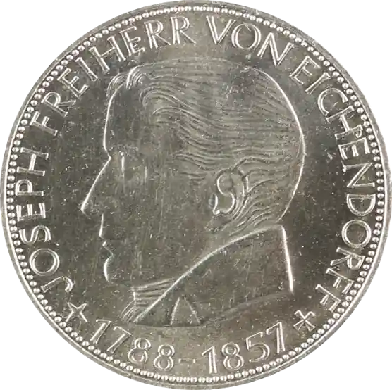 5 DM Silbermünze Eichendorff BRD Highlight