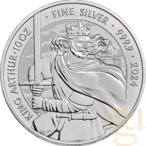 Schnäppchen 10 Unzen Silbermünze Myths and Legends - King Arthur 2024