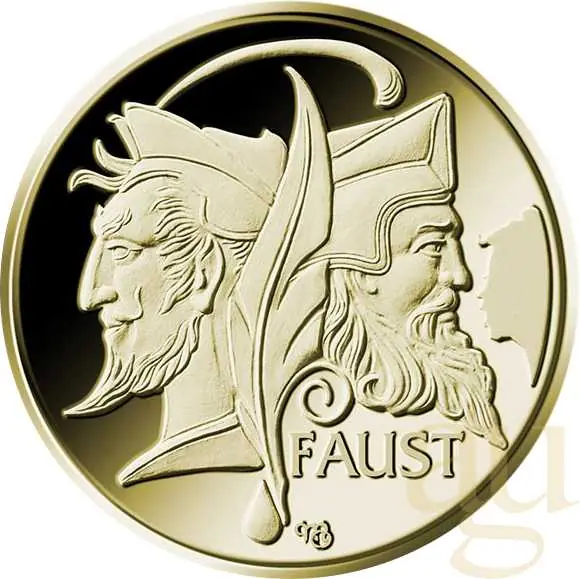 Sale 1/2 Unze Goldmünze - 100 Euro Meisterwerke der deutschen Literatur - Faust 2023 (G)