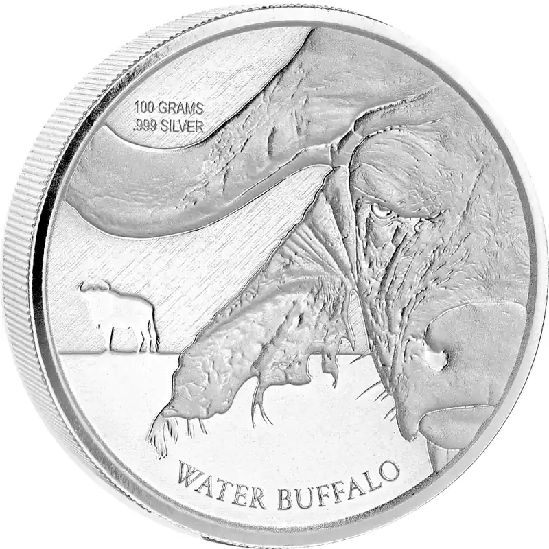 Günstig 100 Gramm Silbermünze Water Buffalo "Wasserbüffel" 2017