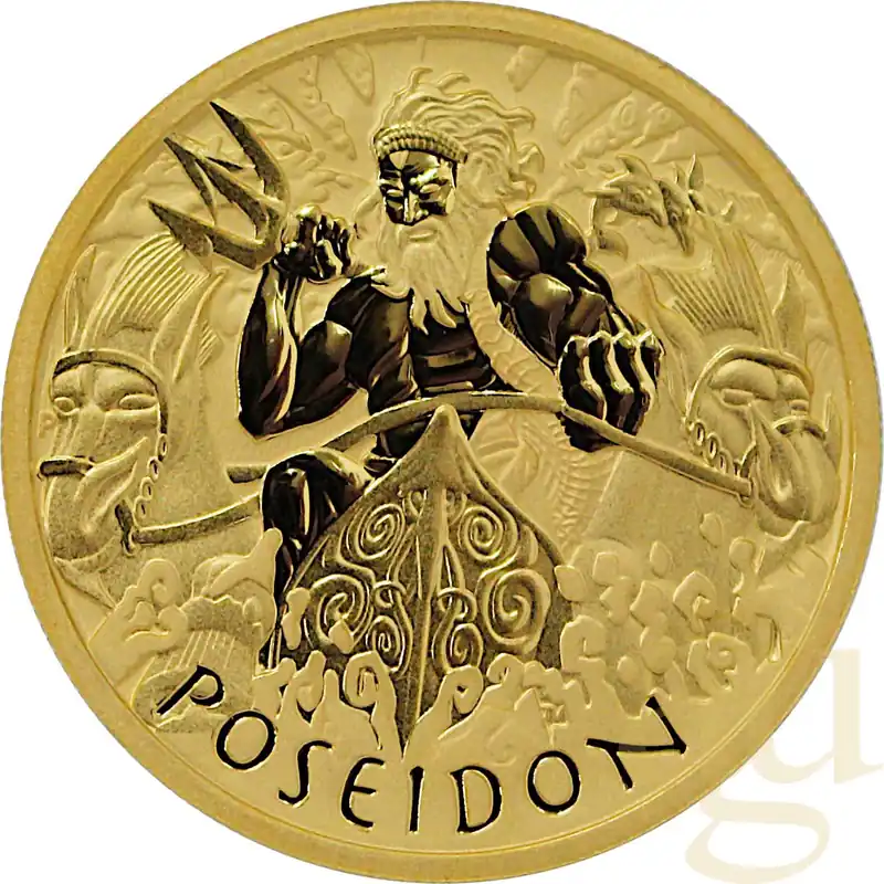 Saisonangebot 1 Unze Goldmünze Tuvalu - Gods of Olympus - Poseidon 2021