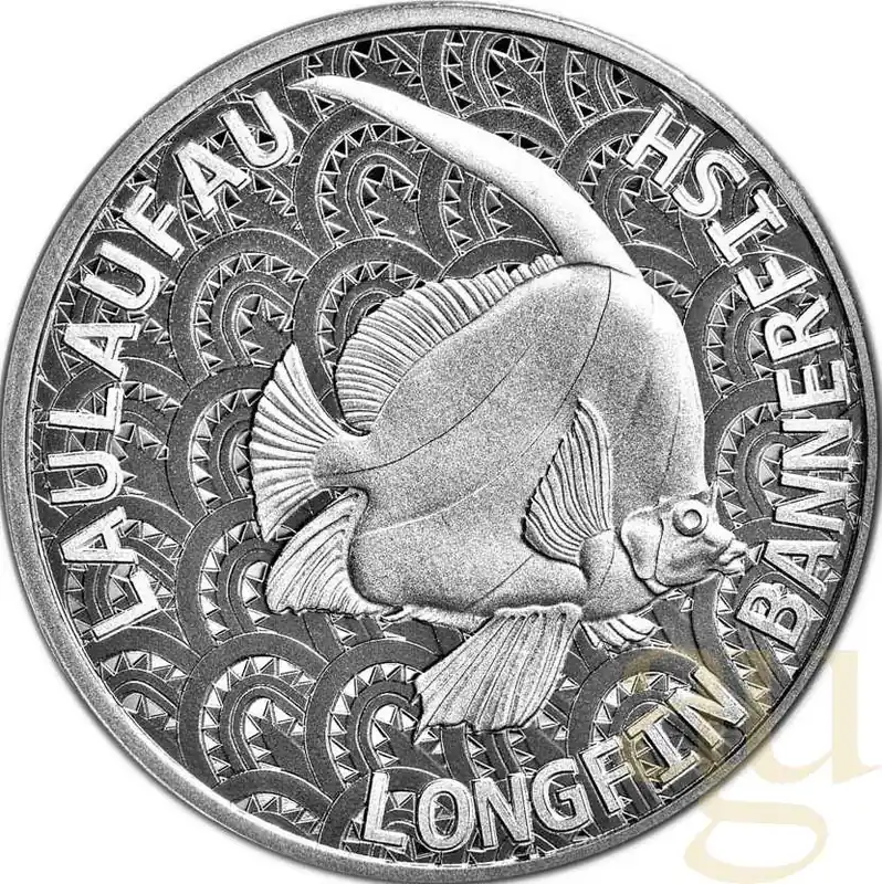 Kostenfreie Lieferung 1 Unze Silbermünze Tokelau Langflossen Wimpelfisch 2024