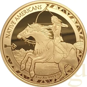 Sonderangebot 1 Unze Goldmünze Native Americans - Pfeil 2023