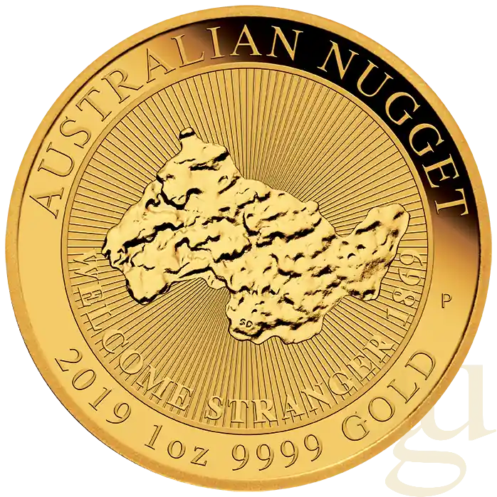 Kracherpreis 1 Unze Goldmünze Australien Nugget - Welcome Stranger 2019