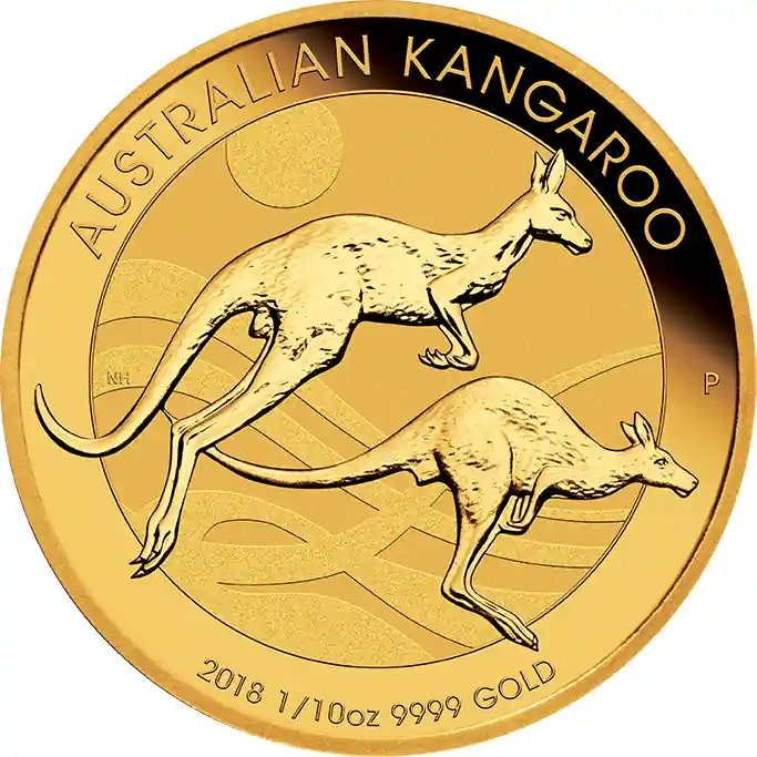 1/10 Unze Goldmünze Australien Känguru 2018 Highlight