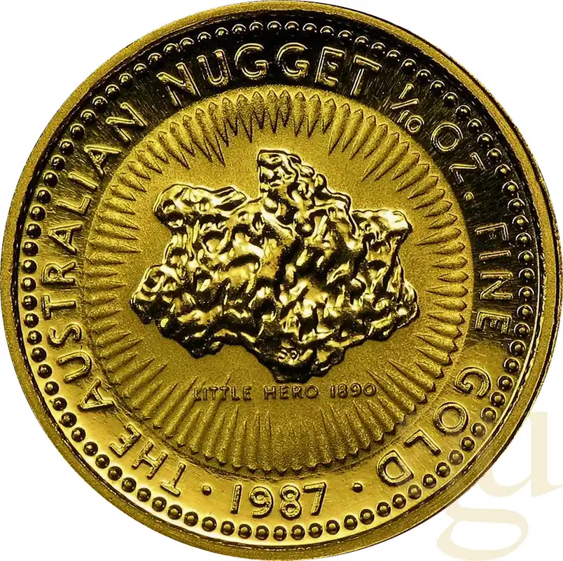 1/10 Unze Goldmünze Australien Känguru / Nugget 1987 Neu Im Sortiment