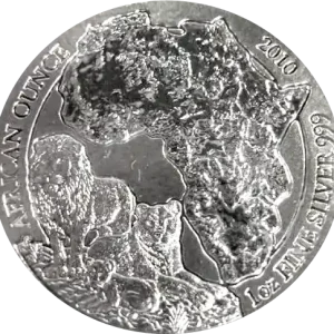 Nur Heute 1 Unze Silbermünze Ruanda Löwe 2010