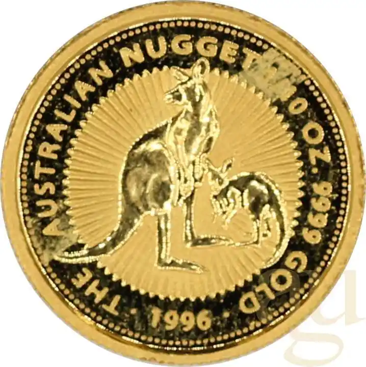 Markenprodukt 1/10 Unze Goldmünze Australien Känguru 1996
