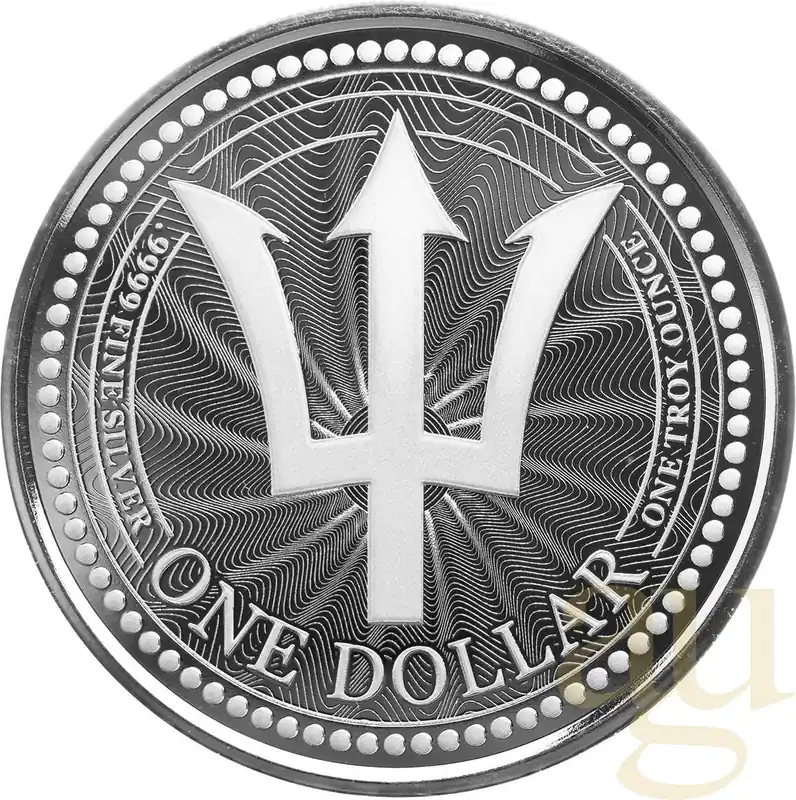 1 Unze Silbermünze Barbados Trident 2023 Neuheit