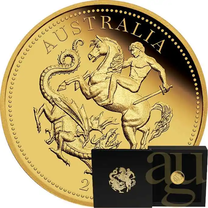 Gratis Versand The Perth Mint 125 Jahre Australian Quarter Sovereign 2024 Goldmünze - polierte Platte