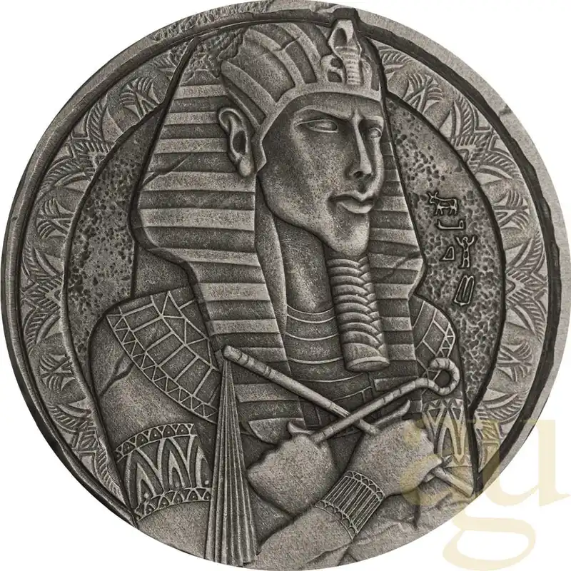 2 Unzen Silbermünze Republic of Tschad Amenhotep IV 2023 Geld-Zurück-Garantie