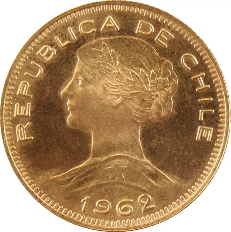 100 Pesos Goldmünze Chile Liberty Schnäppchen