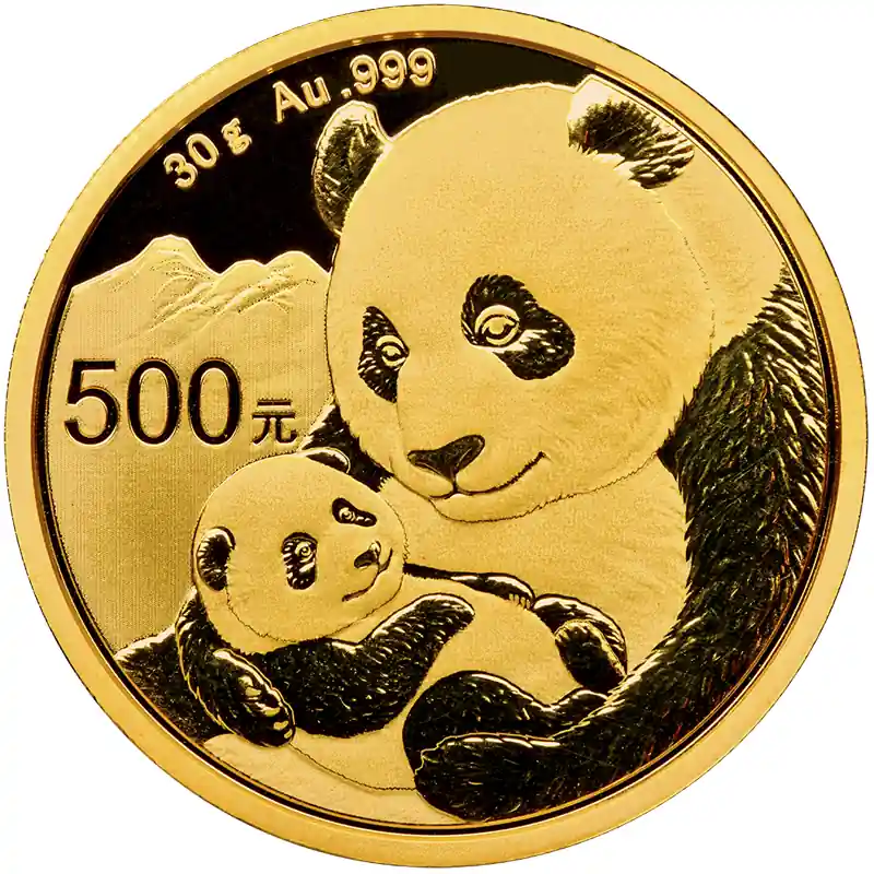 Direktkauf 30 Gramm Goldmünze China Panda 2019
