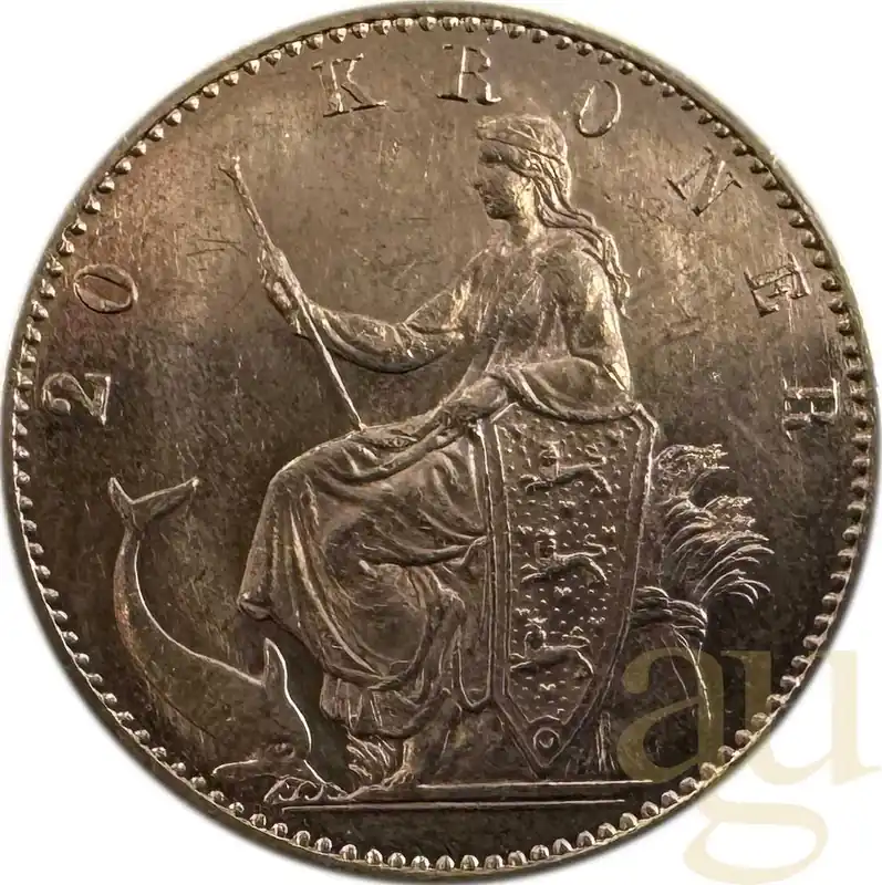 20 Kronen Goldmünze Dänemark Christian IX. - Meerjungfrau Super-Preis