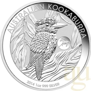 1 Unze Silbermünze Australien Kookaburra 2014 - Privy Mark Pferd Markenware
