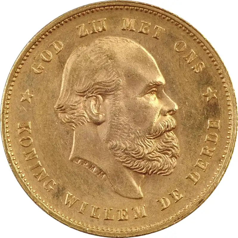 Geld-Zurück-Garantie 10 Gulden Goldmünze Willem III