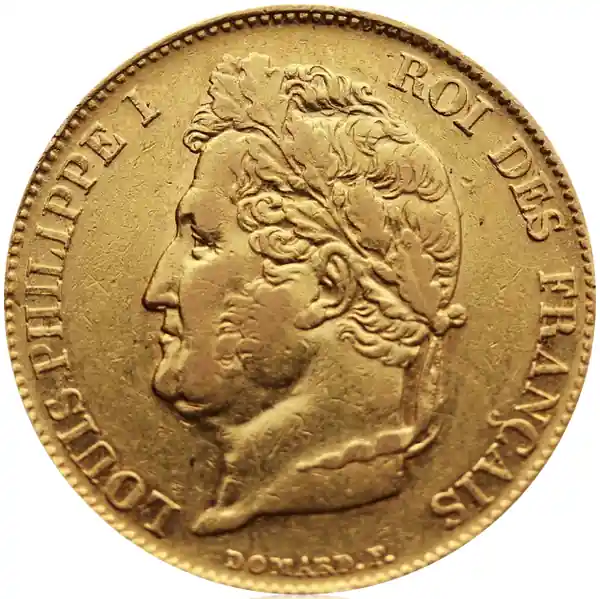 Abverkauf 20 Francs Goldmünze Louis Philippe I. (1830-1848)