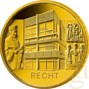 Preis Gesenkt 1/2 Unze Goldmünze - Säulen der Demokratie - 100 Euro Recht 2021 (A)