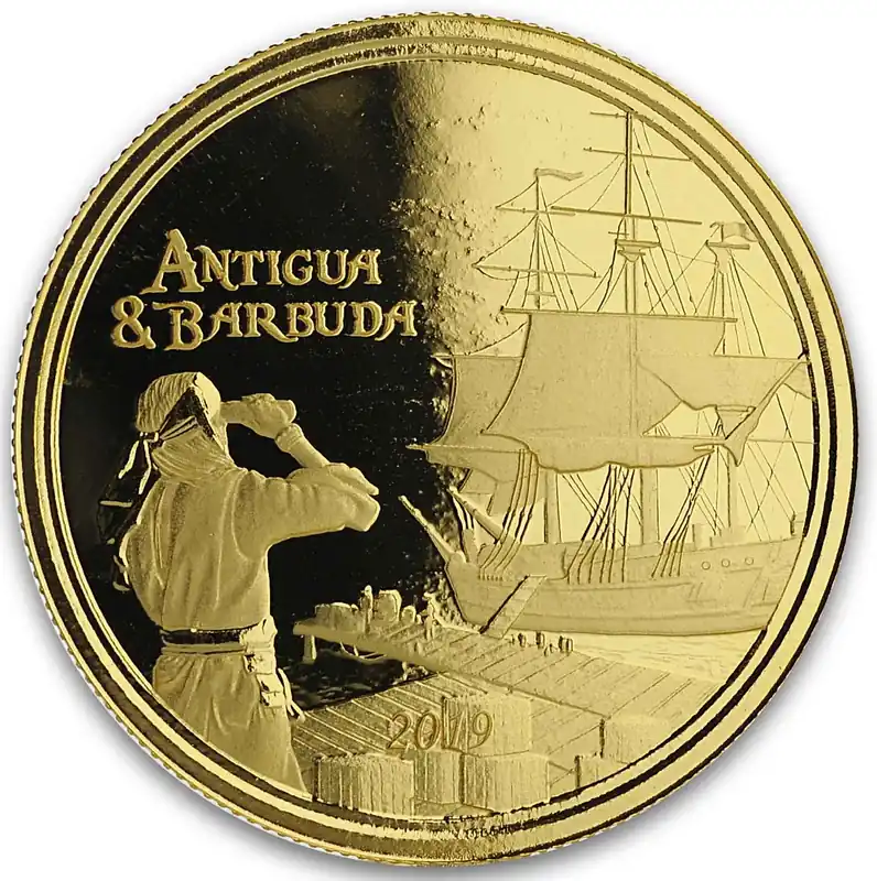 Neu Im Sortiment 1 Unze Goldmünze EC8 Antigua & Barbuda - Rum Runner 2019