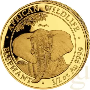 Preisknaller 1/2 Unze Goldmünze Somalia Elefant 2021