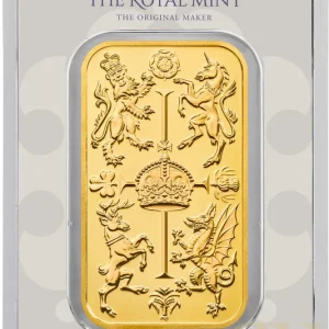 31,1 Gramm Goldbarren The Royal Mint - Coronation Celebration Sichere Zahlung