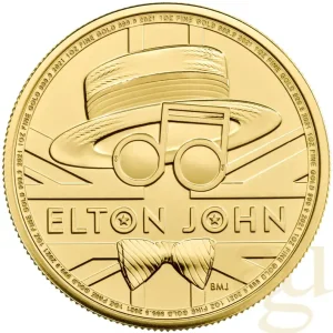 Neu 1 Unze Goldmünze Music Legends - Elton John 2021